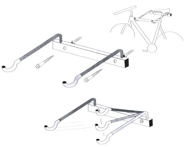 Кронштейн для велосипеда на стену своими руками чертежи