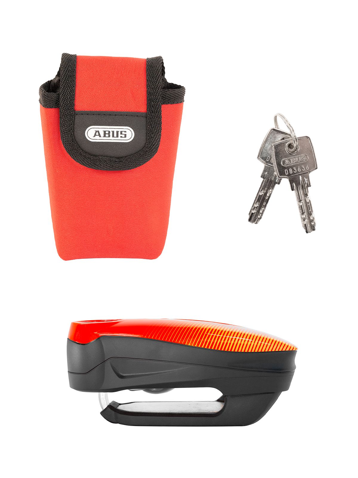 Замок мото ABUS DETECTO 7000 RS1 sonic red