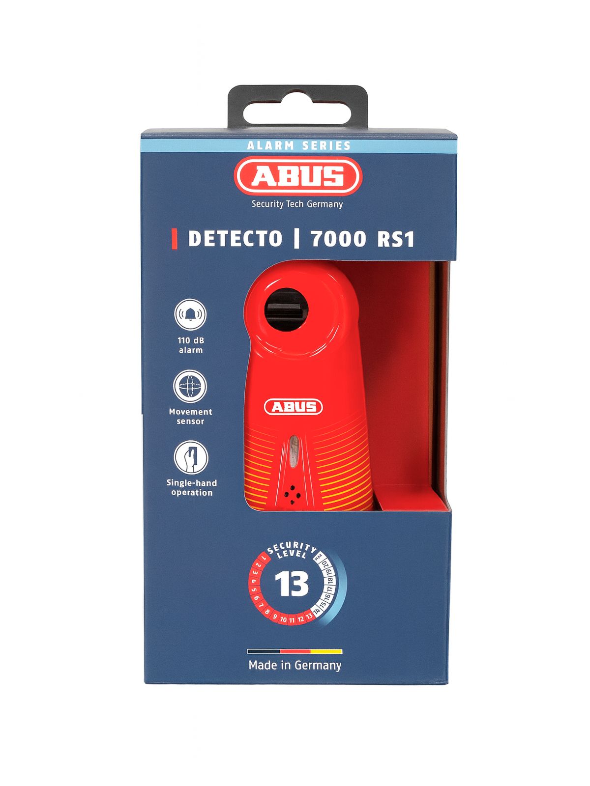 Замок мото ABUS DETECTO 7000 RS1 sonic red