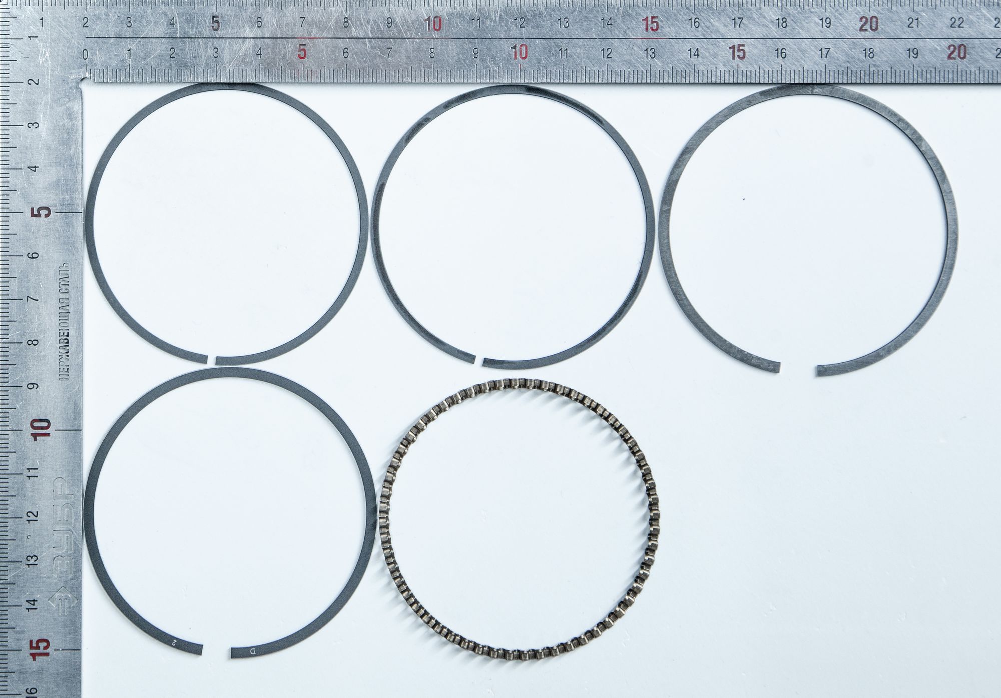 Кольцо поршневое в сборе (одно маслосъемное кольцо PVD) CB250D-G