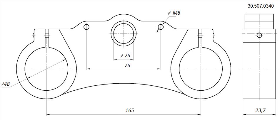 Траверса нижняя MX CNC 48x165