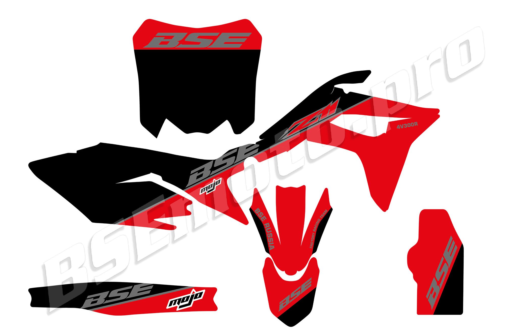 Наклейки BSE Z11 Red