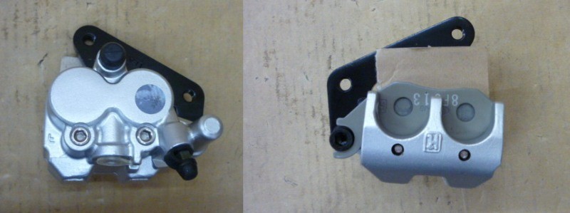 Суппорт дискового тормоза передний серебристый_S-421S