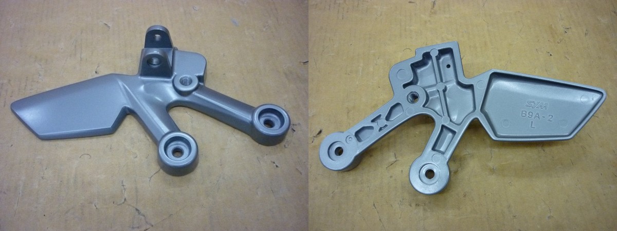 Кронштейн подножки левый серый_GY-429U