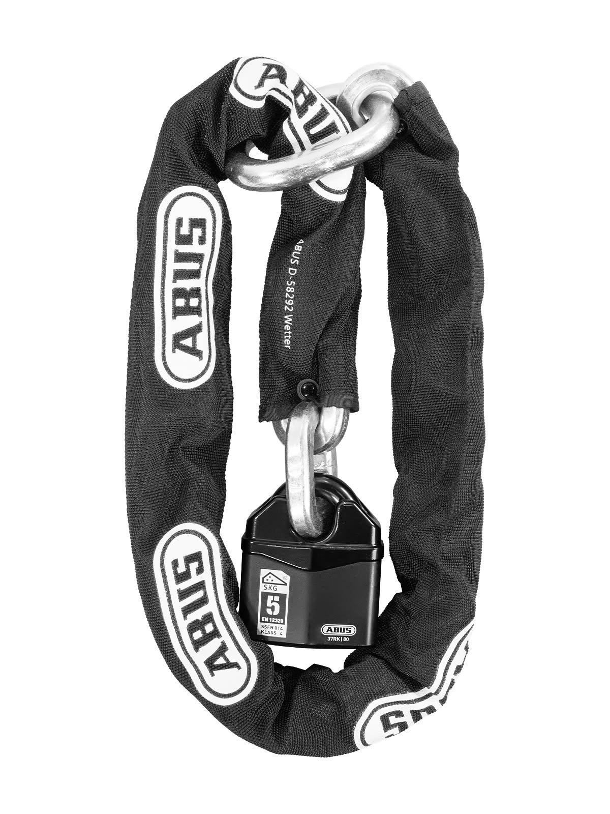 Замок мото ABUS 37RK/80+14KS120 black loop