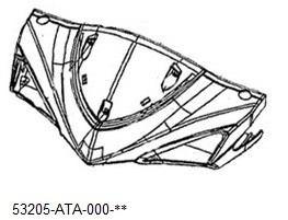 Облицовка руля передняя синий (BU-289S)