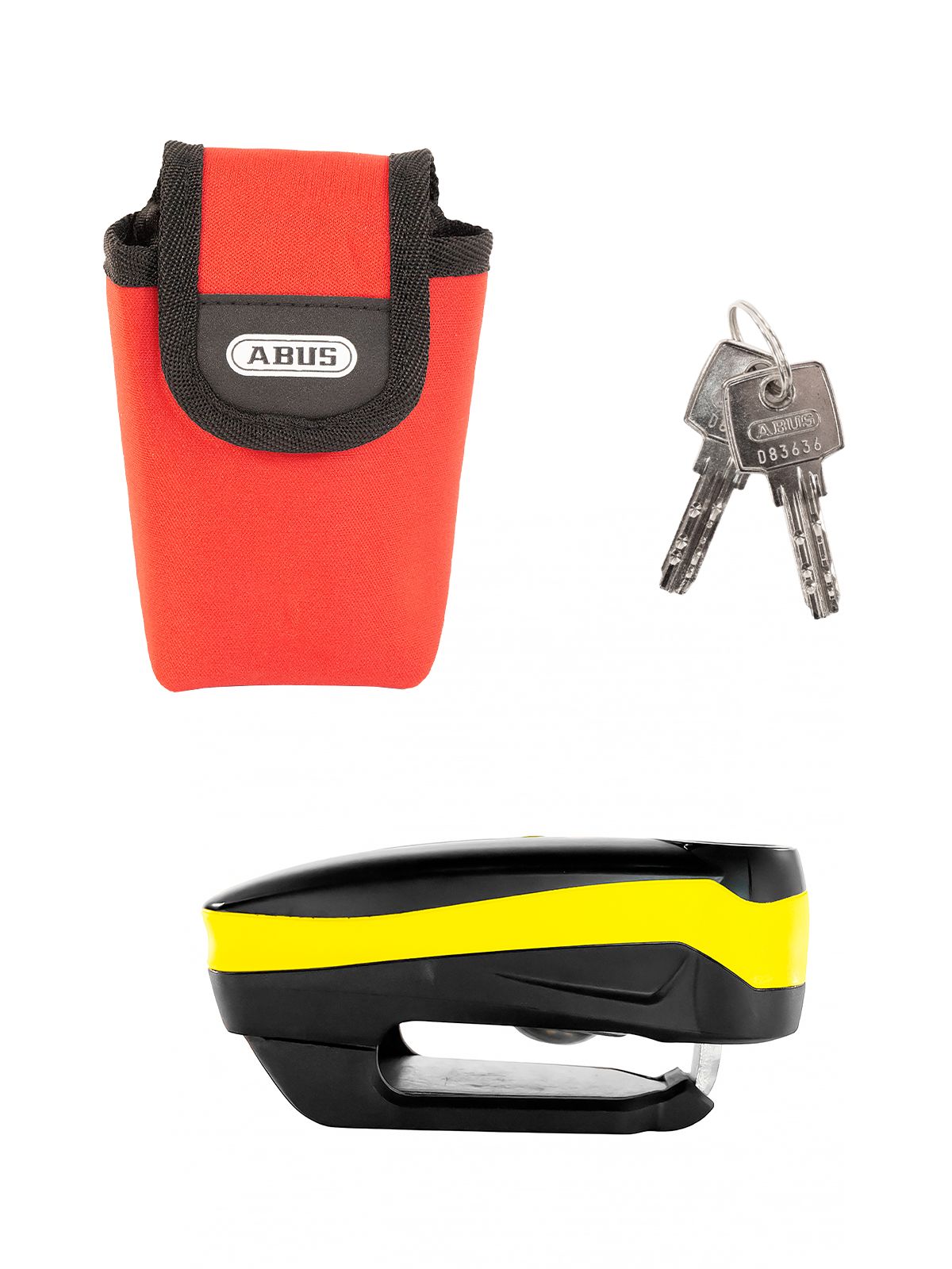Замок мото ABUS 7000 RS1 Detecto на диск желтый