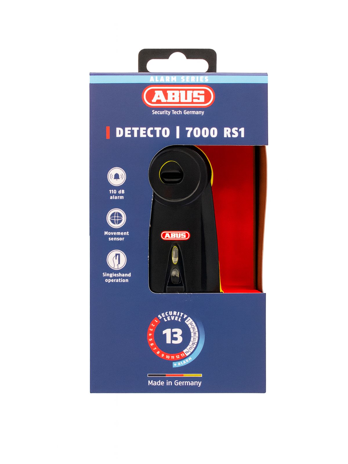 Замок мото ABUS 7000 RS1 Detecto на диск желтый