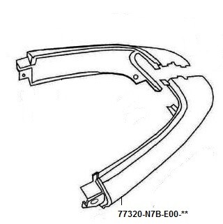 Облицовка задняя левая серый_GY-419SK