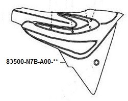 Облицовка задняя правая серебристый_SV-880SK