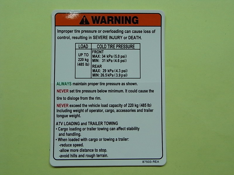 Наклейка информационная