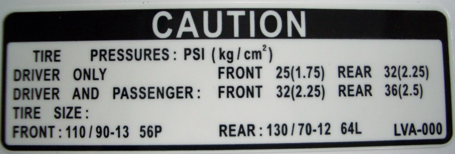 Наклейка информационная