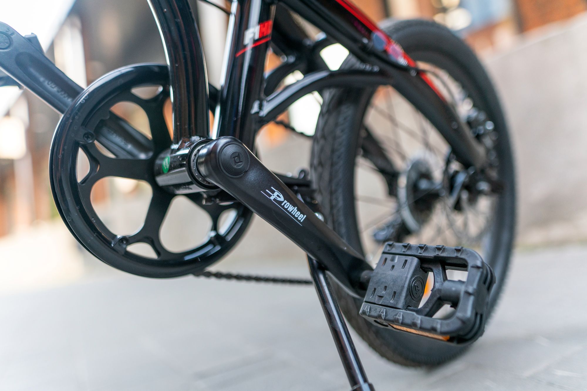 Велосипед Alpinebike F1HD, One size, 20", складной, 7 скоростей, черно-красный