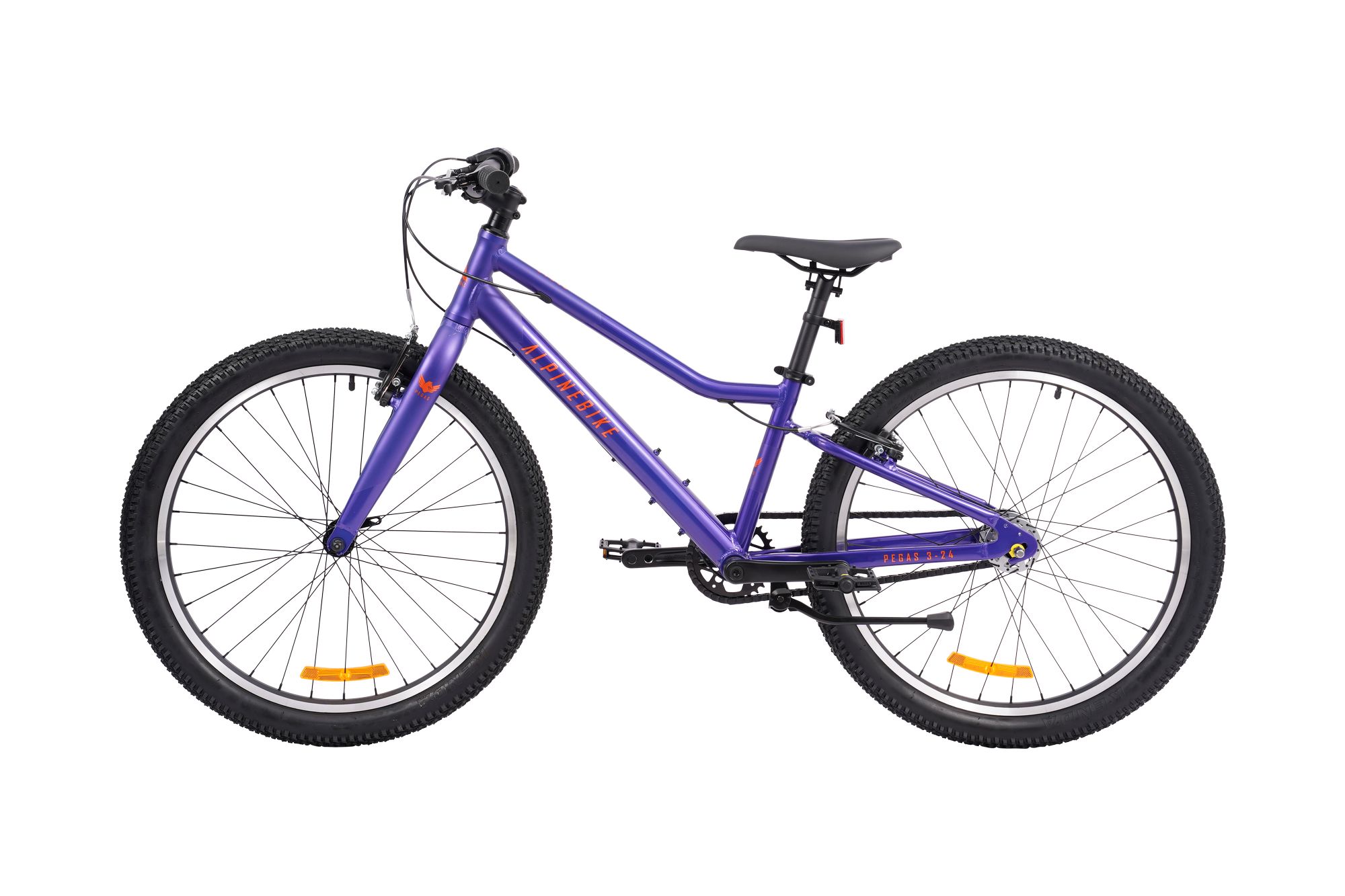 Велосипед подростковый Alpinebike Pegas 3-24, один размер, цвет Фиолетовый