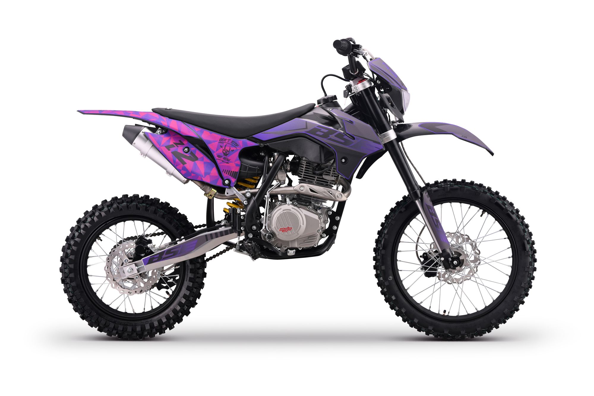 Эндуро / кроссовый мотоцикл BSE Z2 L 19 Split Purple, арт