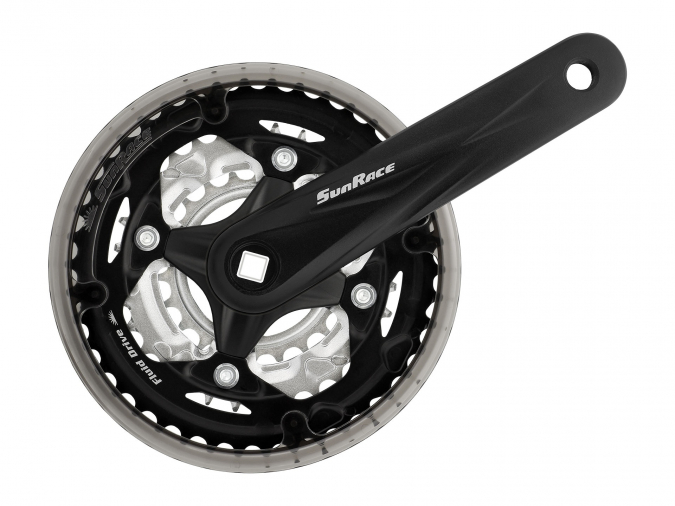 Шатуны SunRace FCM600, 170мм, 42/32/22, с защитой