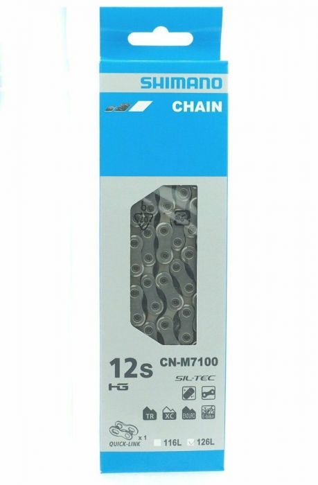 Цепь Shimano SLX, M7100, 12ск, 126 зв., с замком