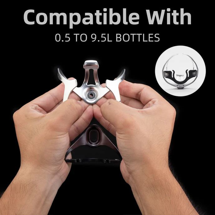 Флягодержатель Rockbrosс замком для установки обычной магазинной бутылки. Серебристый. арт. RB_31210