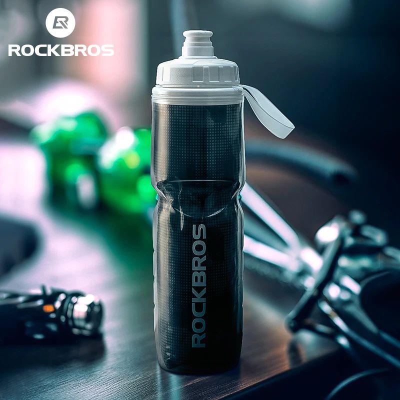 Велофляга-термос Rockbros для холодных напитков. Черная. Арт. RB_35210019001