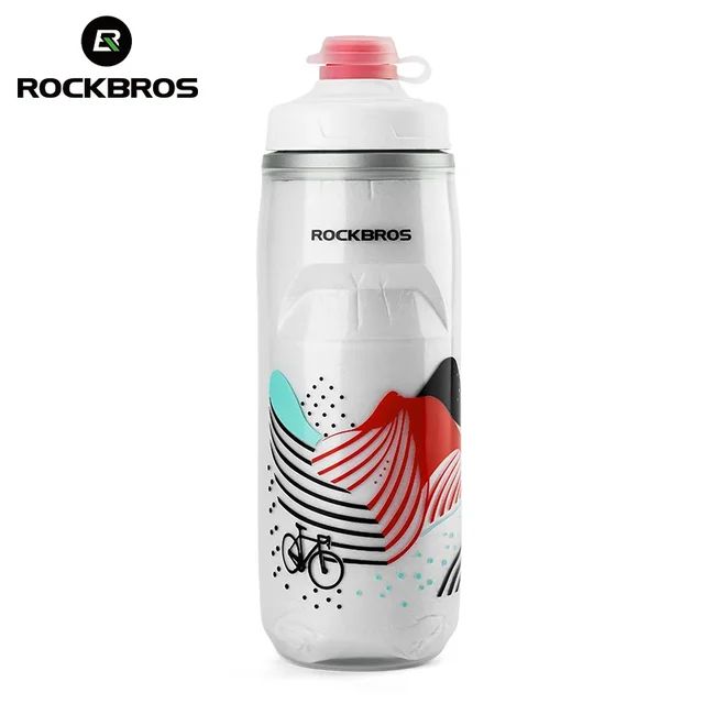 Велофляга ROCKBROS термос 620 мл; бело-красный