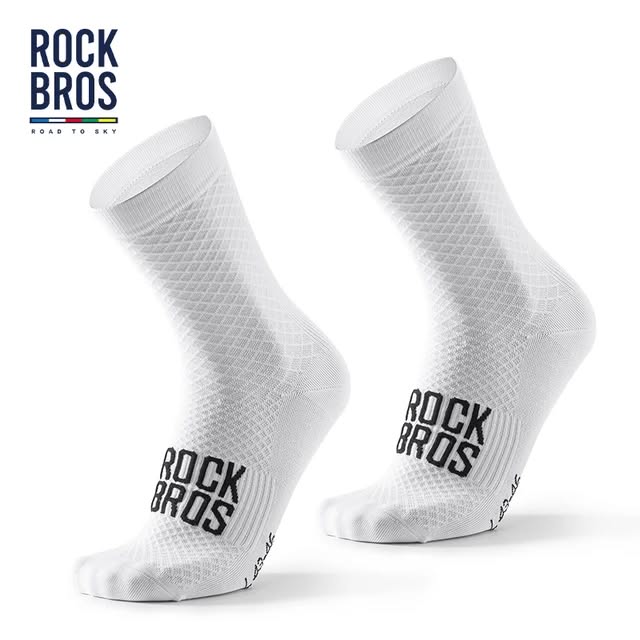 Носки велосипедные ROCKBROS средняя длина; белый
