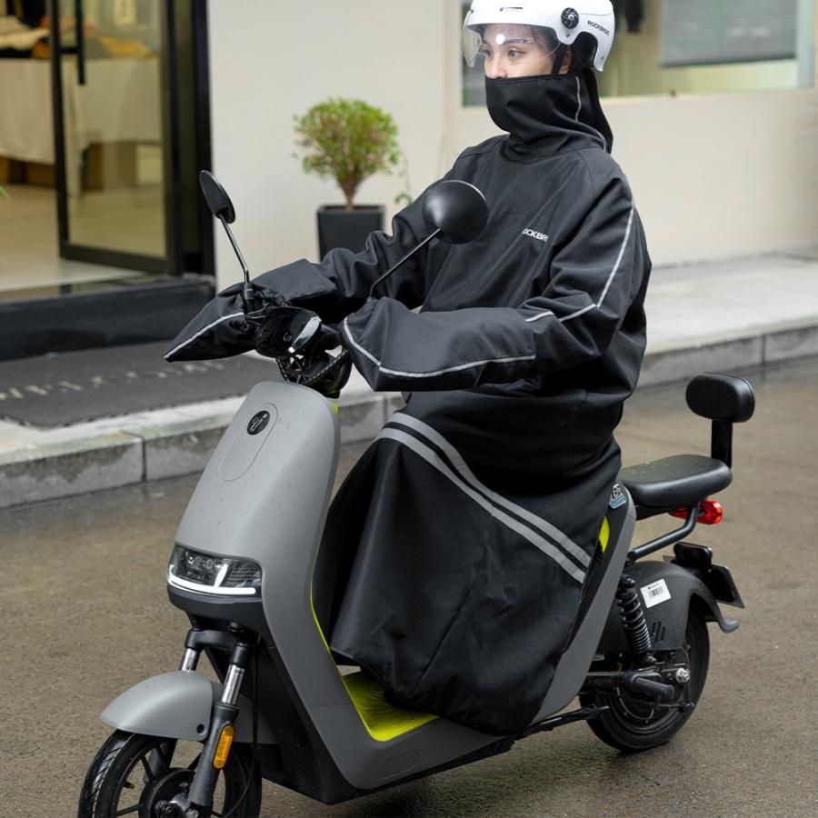 Плащ утепленный с варежками на руль ROCKBROS