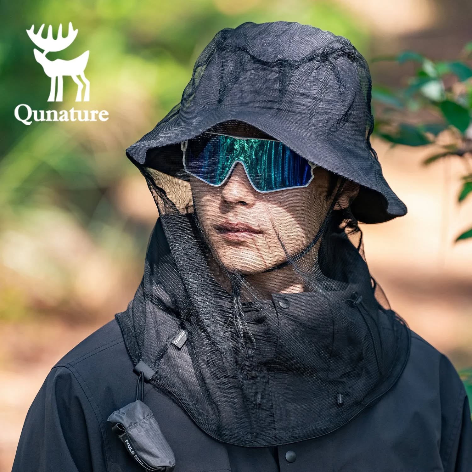 Сетка Qunature D011 противомоскитная, в чехле; черный