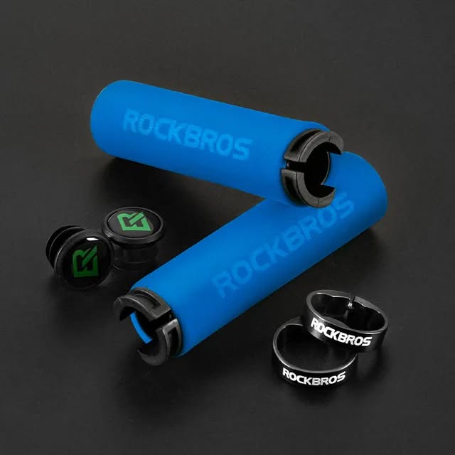 Грипсы ROCKBROS BT1001 с замком; синий / черный