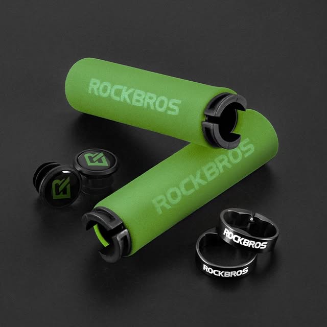 Грипсы ROCKBROS BT1001 с замком; зеленый / черный