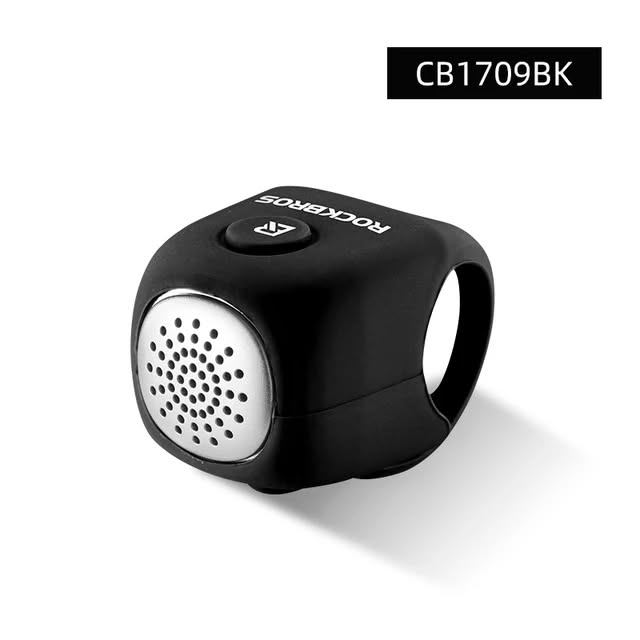 Звонок ROCKBROS CB1709 электро, 3 мелодии, силиконовая оболочка; черный