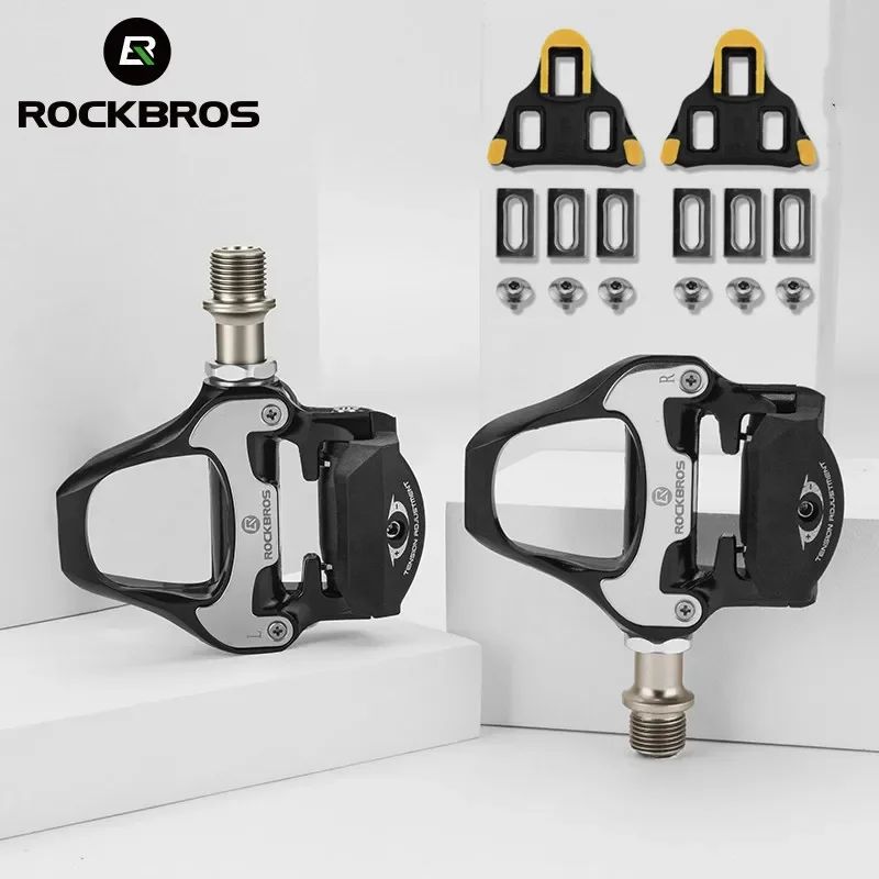 Педали Rockbros контактные шоссейные алюминиевые черные. Арт. RB_LP-RD2BK