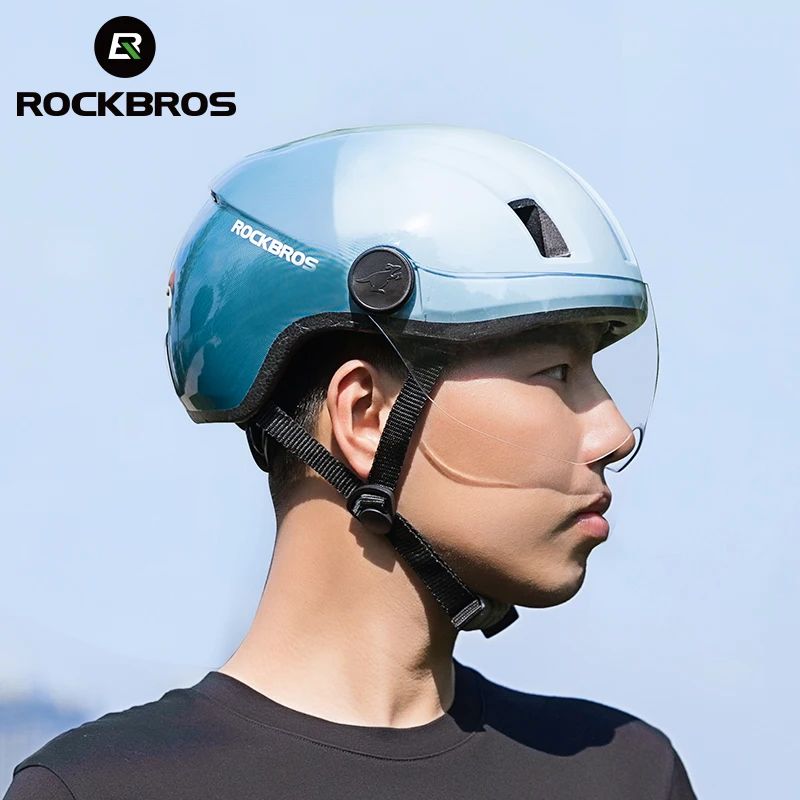 Велошлем ROCKBROS  с визором подходит для электровелосипеда