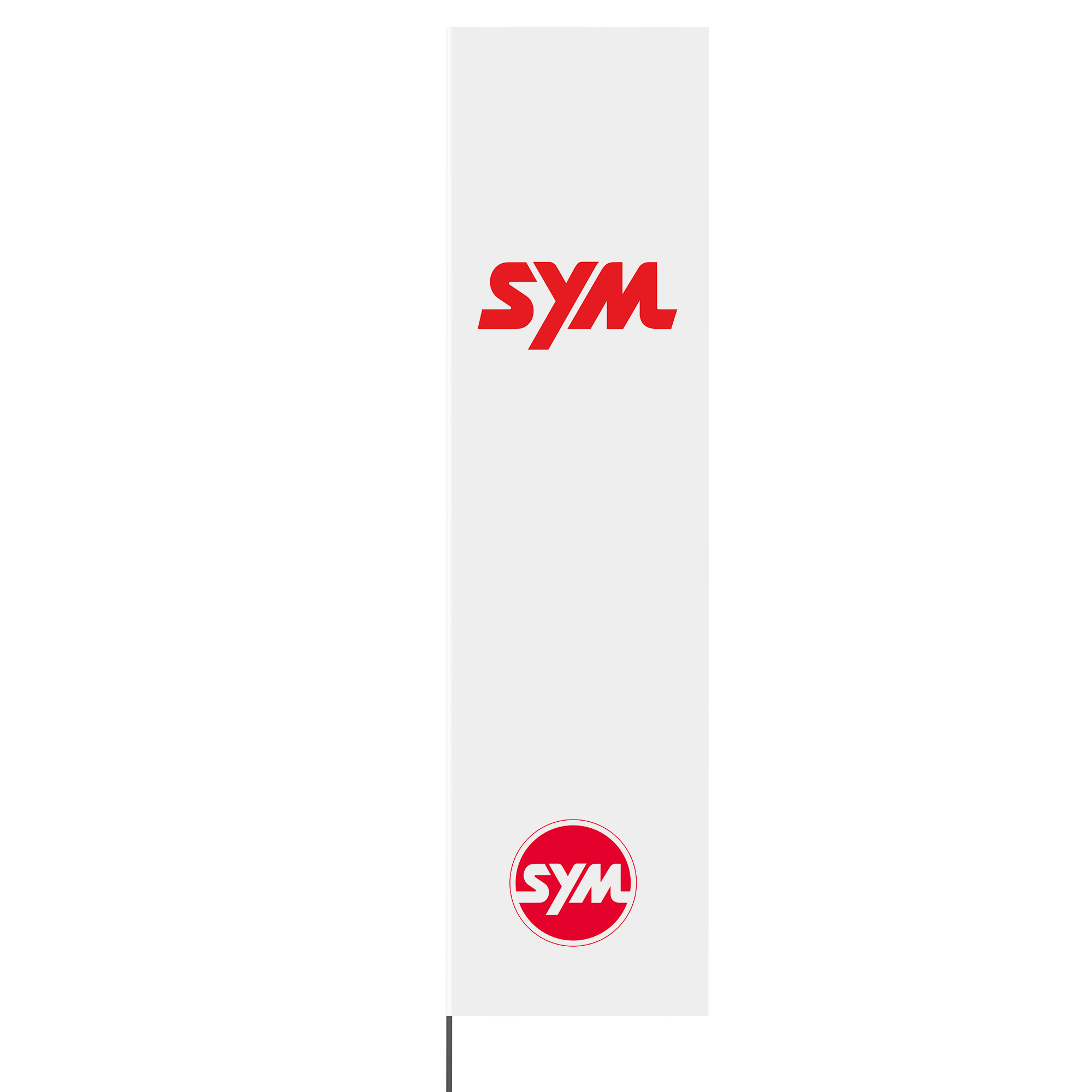 Флаг SYM 2023 б/о б/д 850х3150 мм белый