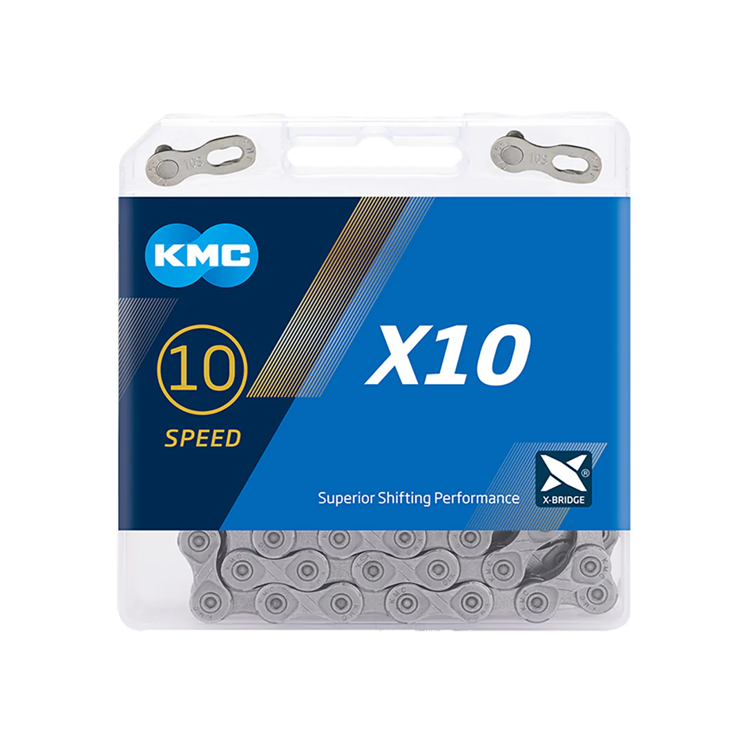 Цепь KMC X10, 114L, серая, в торг.уп.