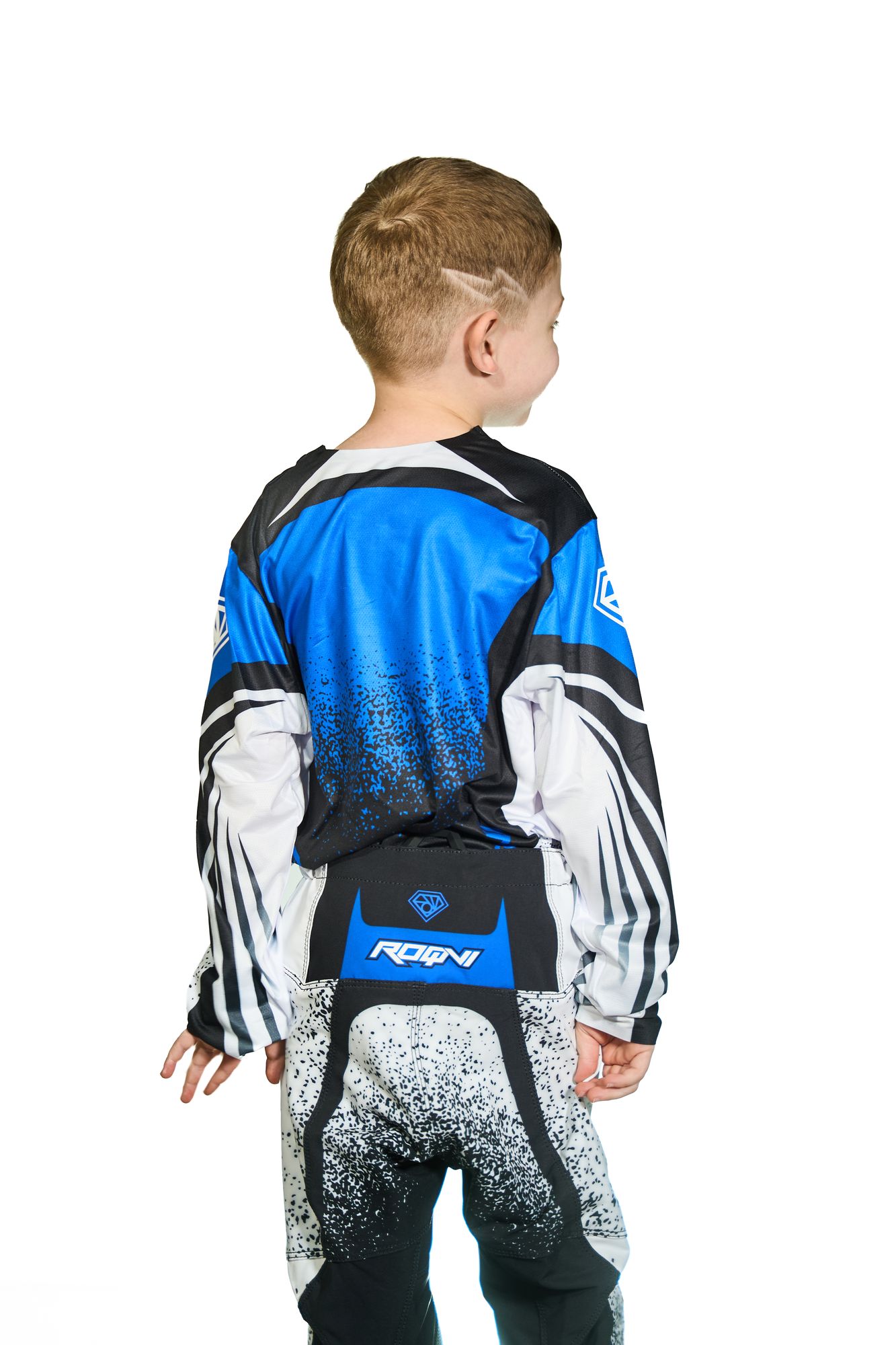 Джерси мотокросс/эндуро ROQVI SOVEREIGN KIDS черный/синий/белый