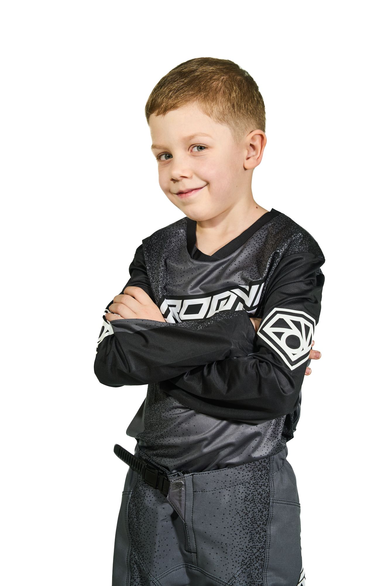 Джерси мотокросс/эндуро ROQVI SOVEREIGN KIDS черный/серый