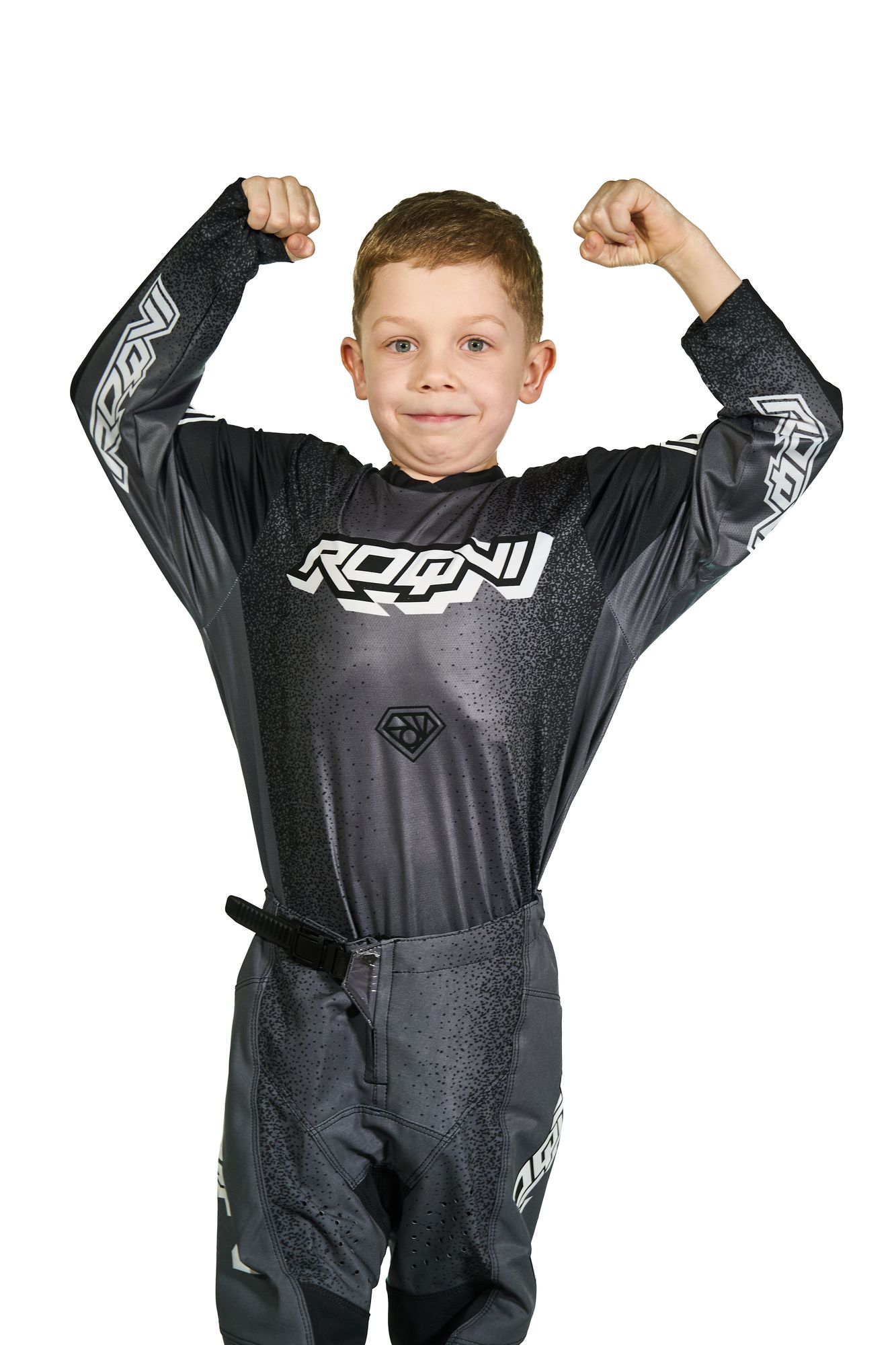 Джерси мотокросс/эндуро ROQVI SOVEREIGN KIDS черный/серый