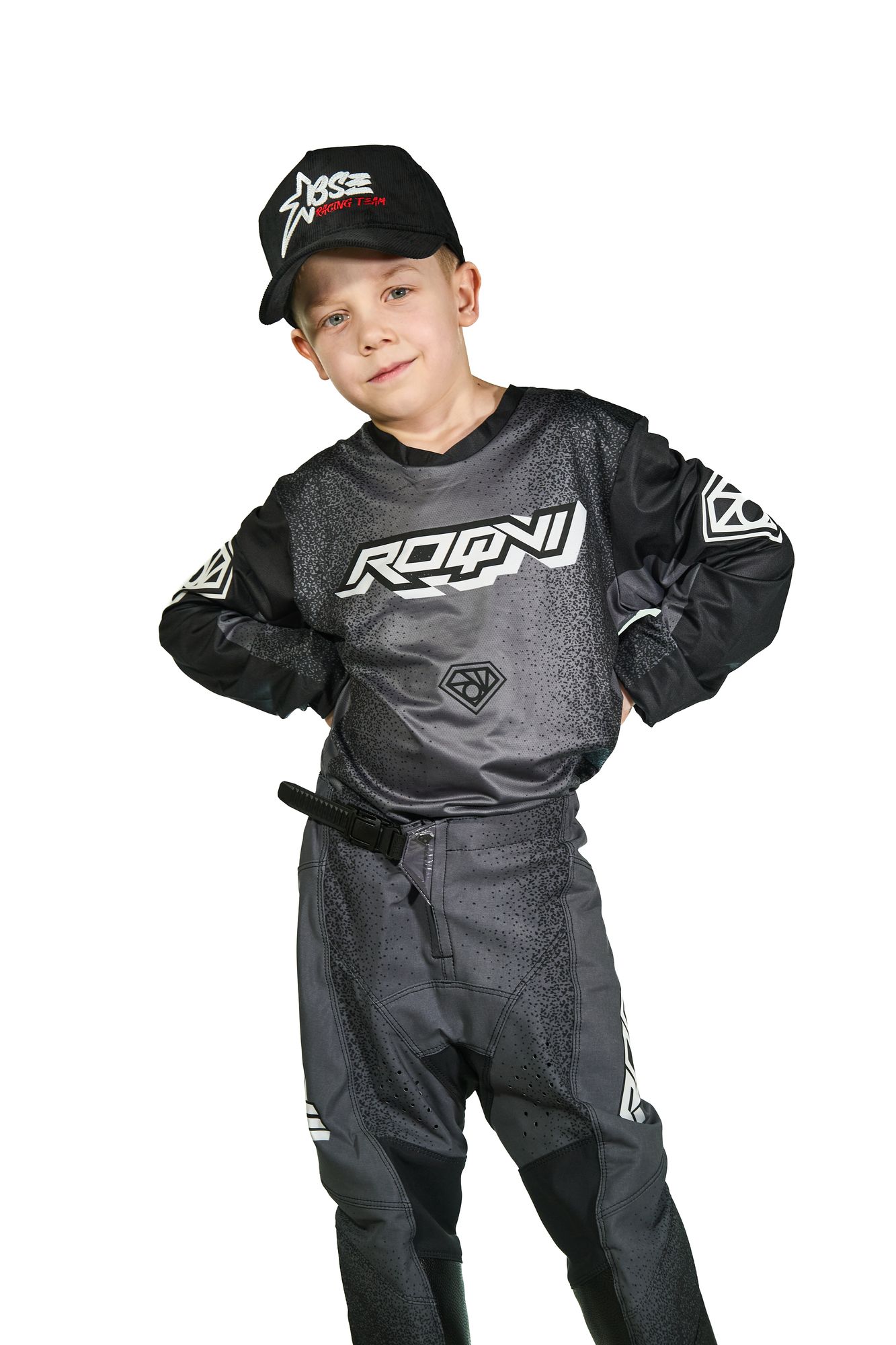 Джерси мотокросс/эндуро ROQVI SOVEREIGN KIDS черный/серый
