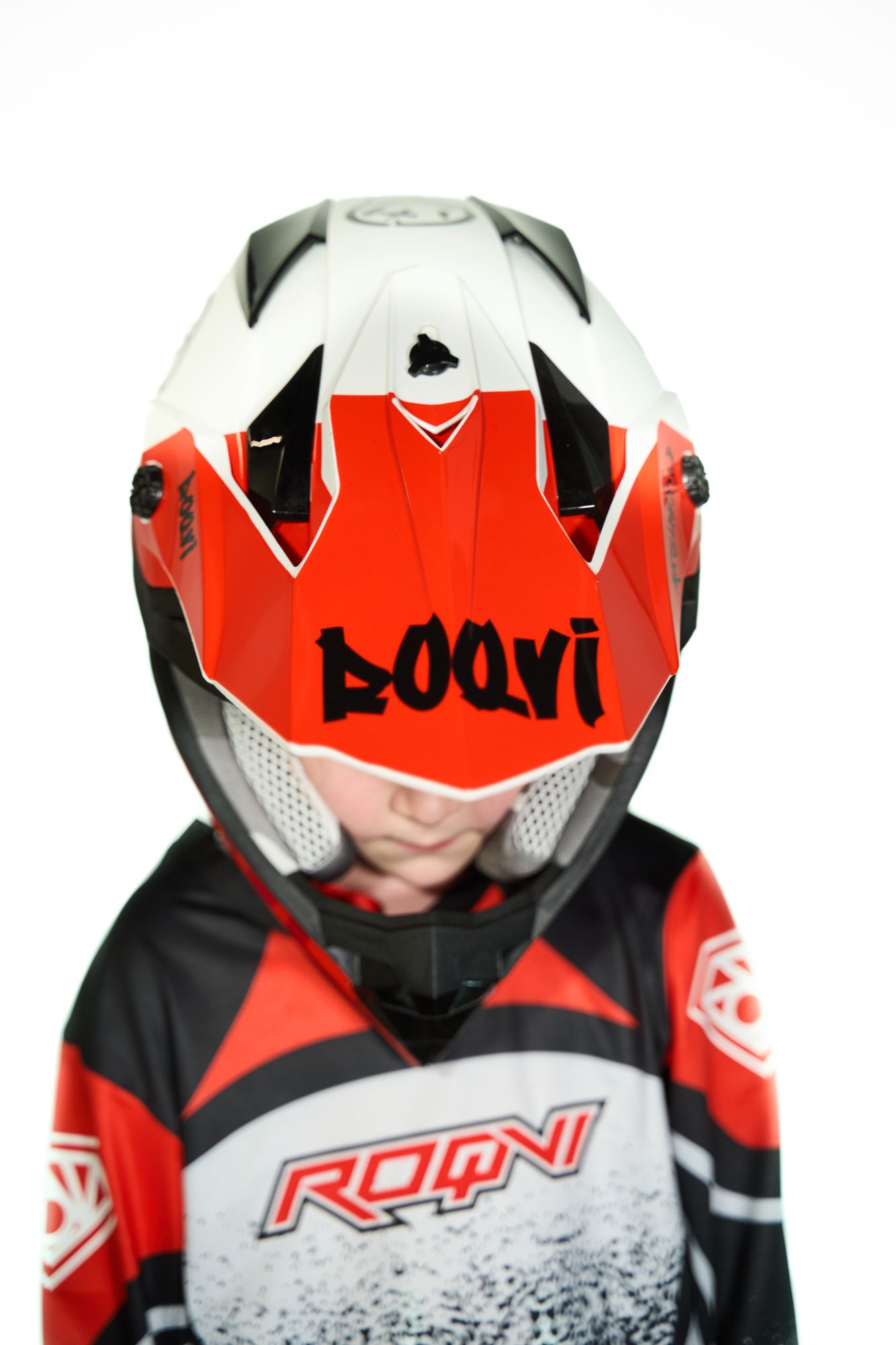 Джерси мотокросс/эндуро ROQVI SOVEREIGN KIDS черный/красный/белый