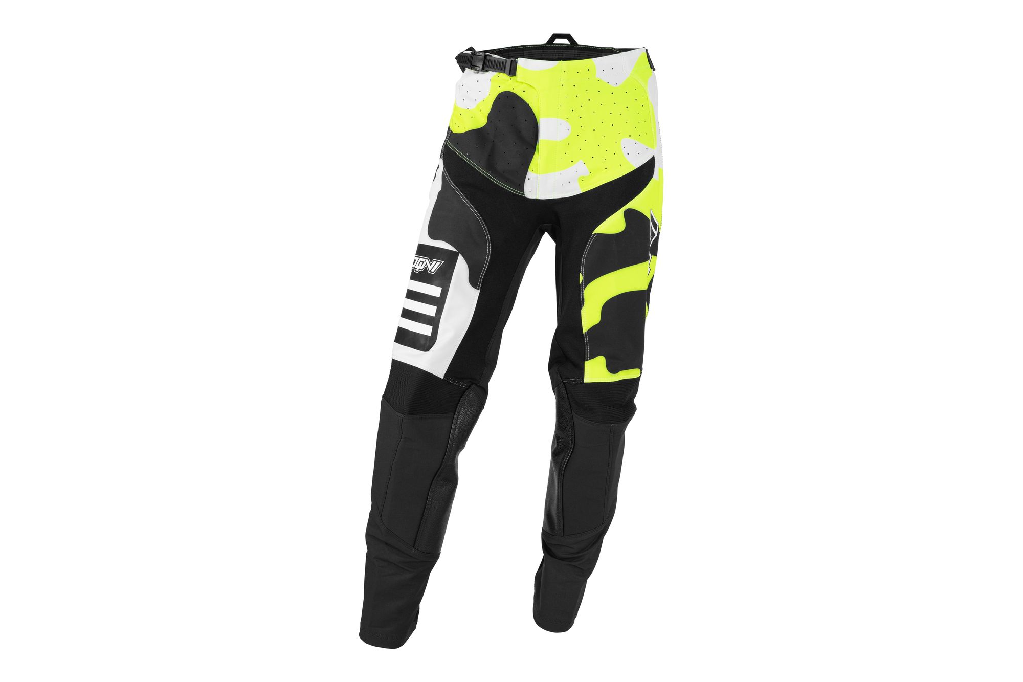 Брюки  мотокросс/эндуро ROQVI CAMO белый/черный/Hi-Viz желтый