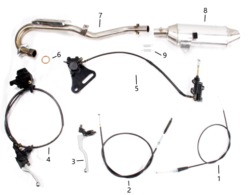 Выхлопная система и тормоза