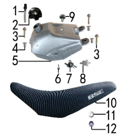 Топливный бак и седло