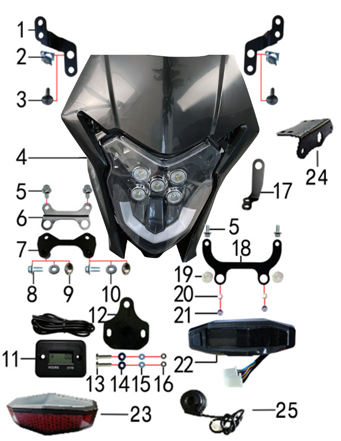Фара и приборная панель