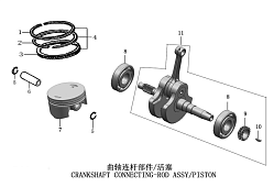 Коленвал, поршень