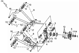 Задняя подвеска (правая сторона)