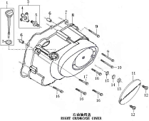Крышка двигателя правая