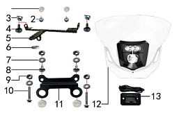 Фара и приборная панель