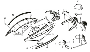 Боковая и задняя облицовка / Стоп сигнал