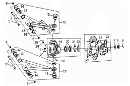 Передняя подвеска (левая сторона)