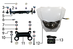 Фара и приборная панель